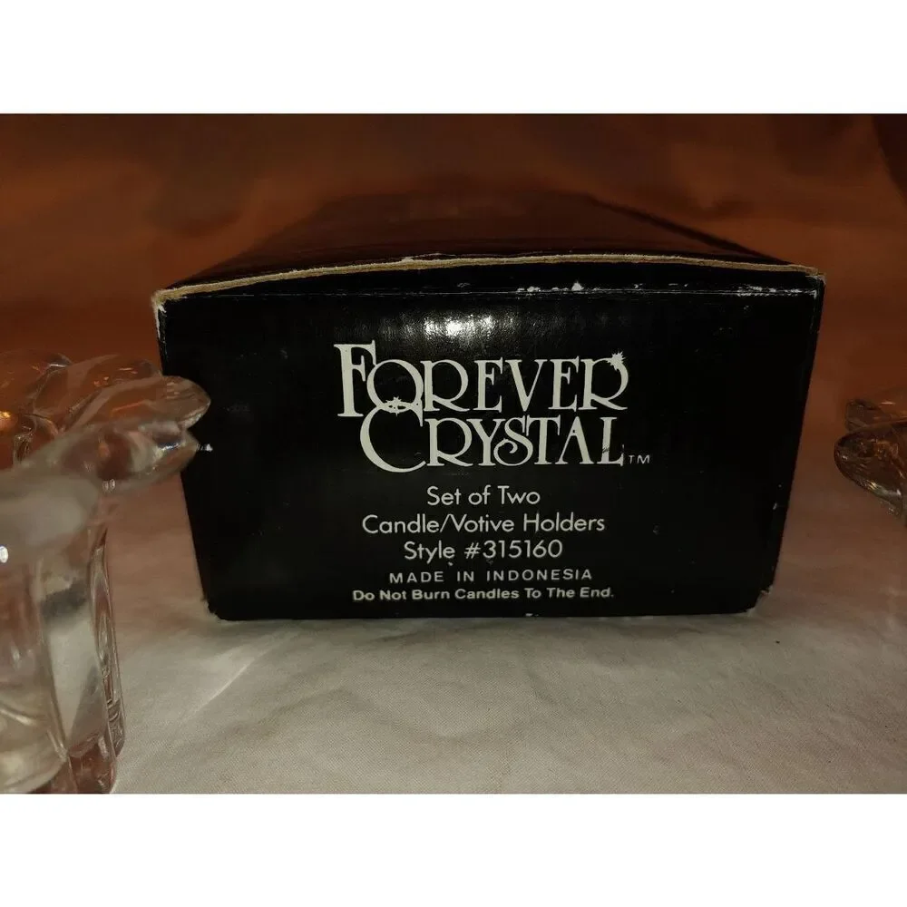 Forever Crystal Set Of 2 Candle/Votive Holders Style #315160